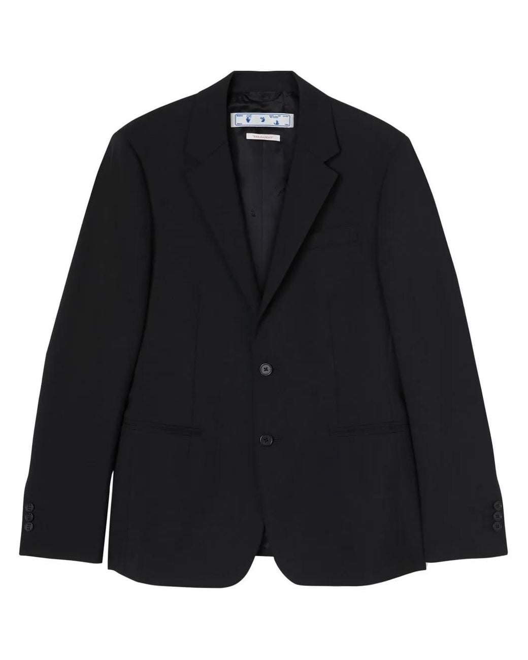 Off-White c/o Virgil Abloh Black Corporate Single-Breasted Blazer for men