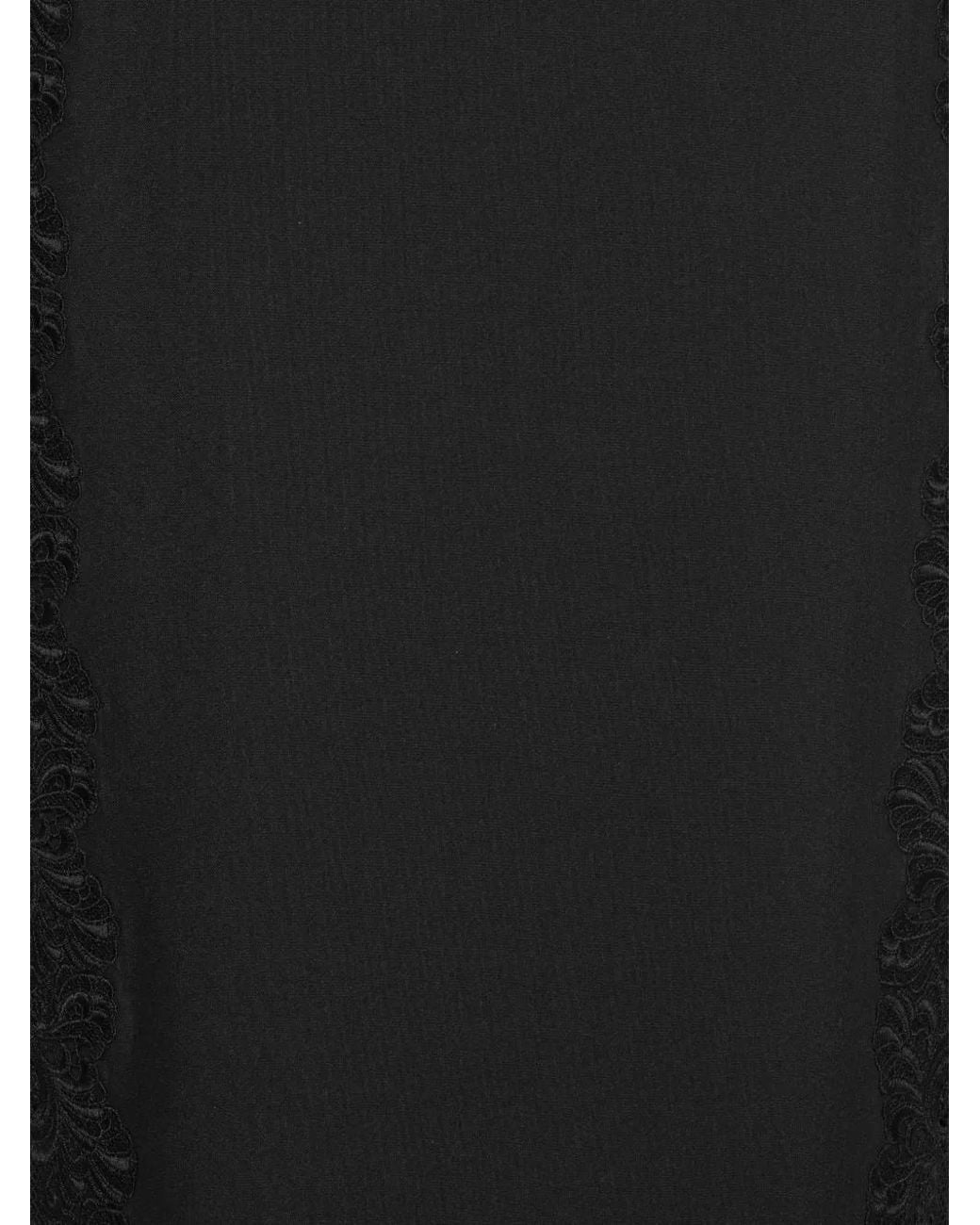 ROTATE BIRGER CHRISTENSEN Black Jupe Crayon Noire À Empiècements En Dentelle