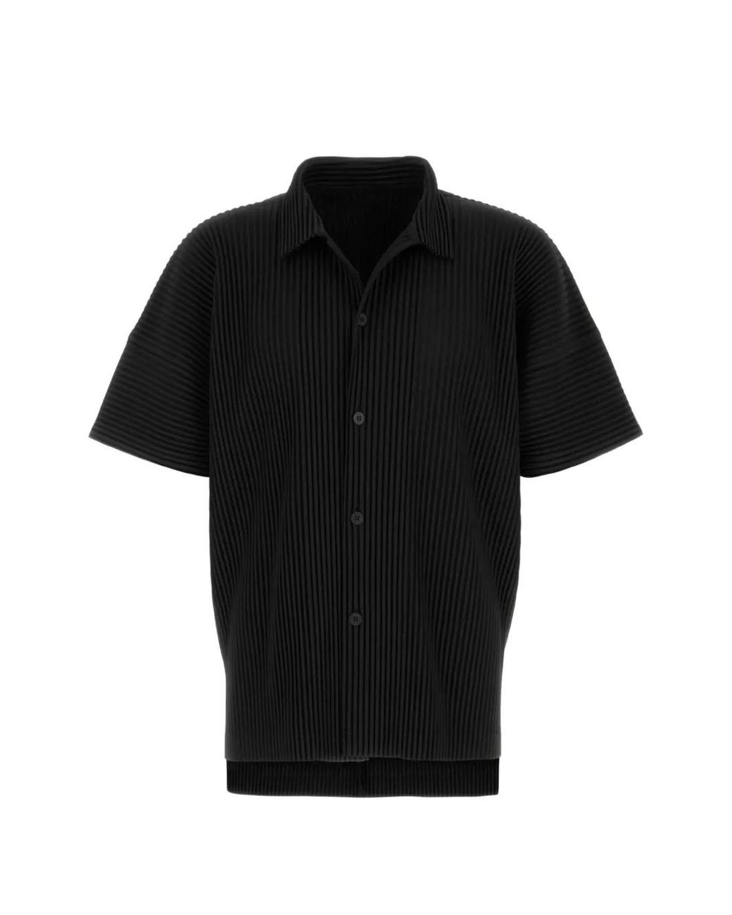 Homme Plissé Issey Miyake Black Monthly Colors May Plissé-Effect Short-Sleeve Shirt for men