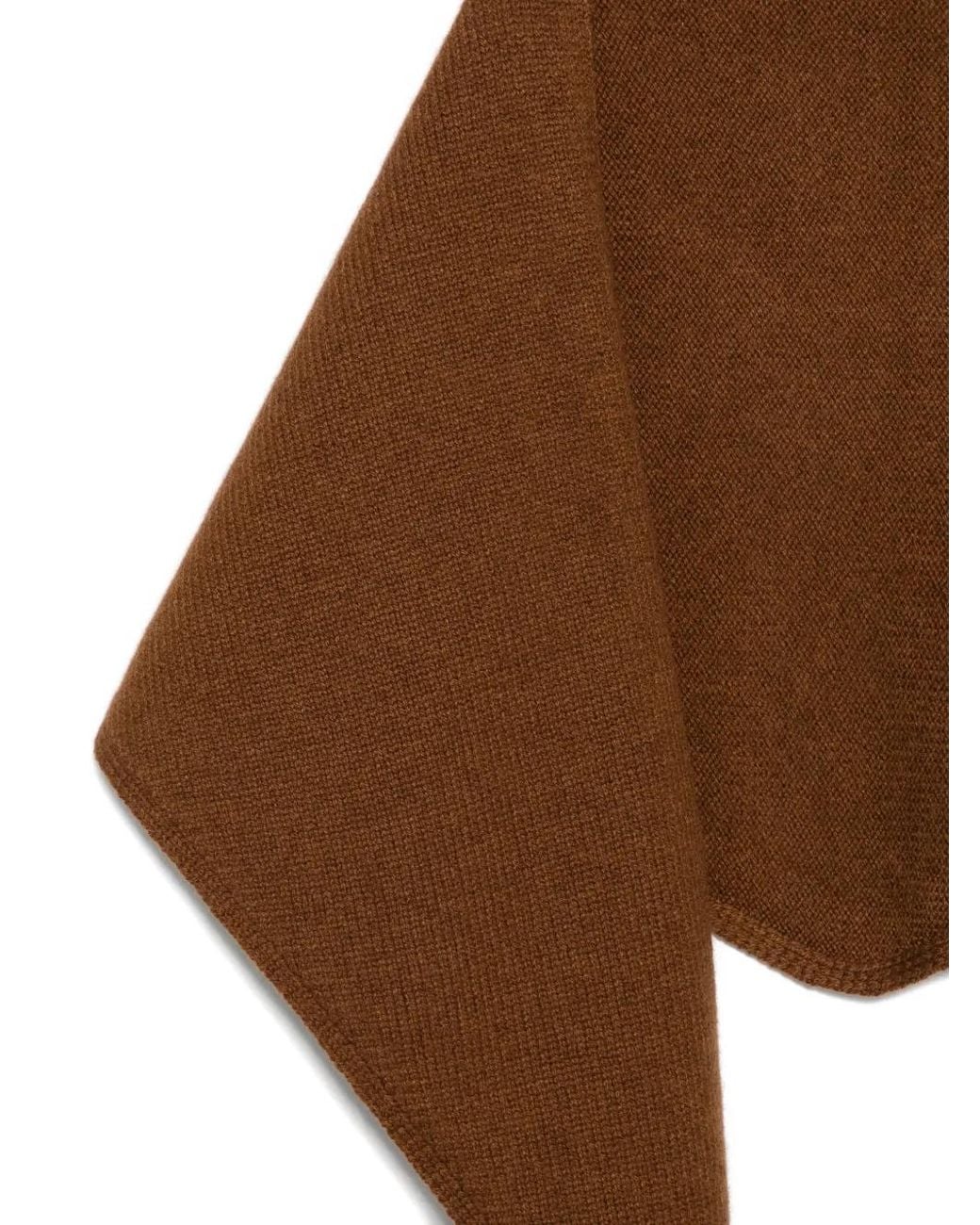 Be You Brown Fine-Knit Triangular Scarf
