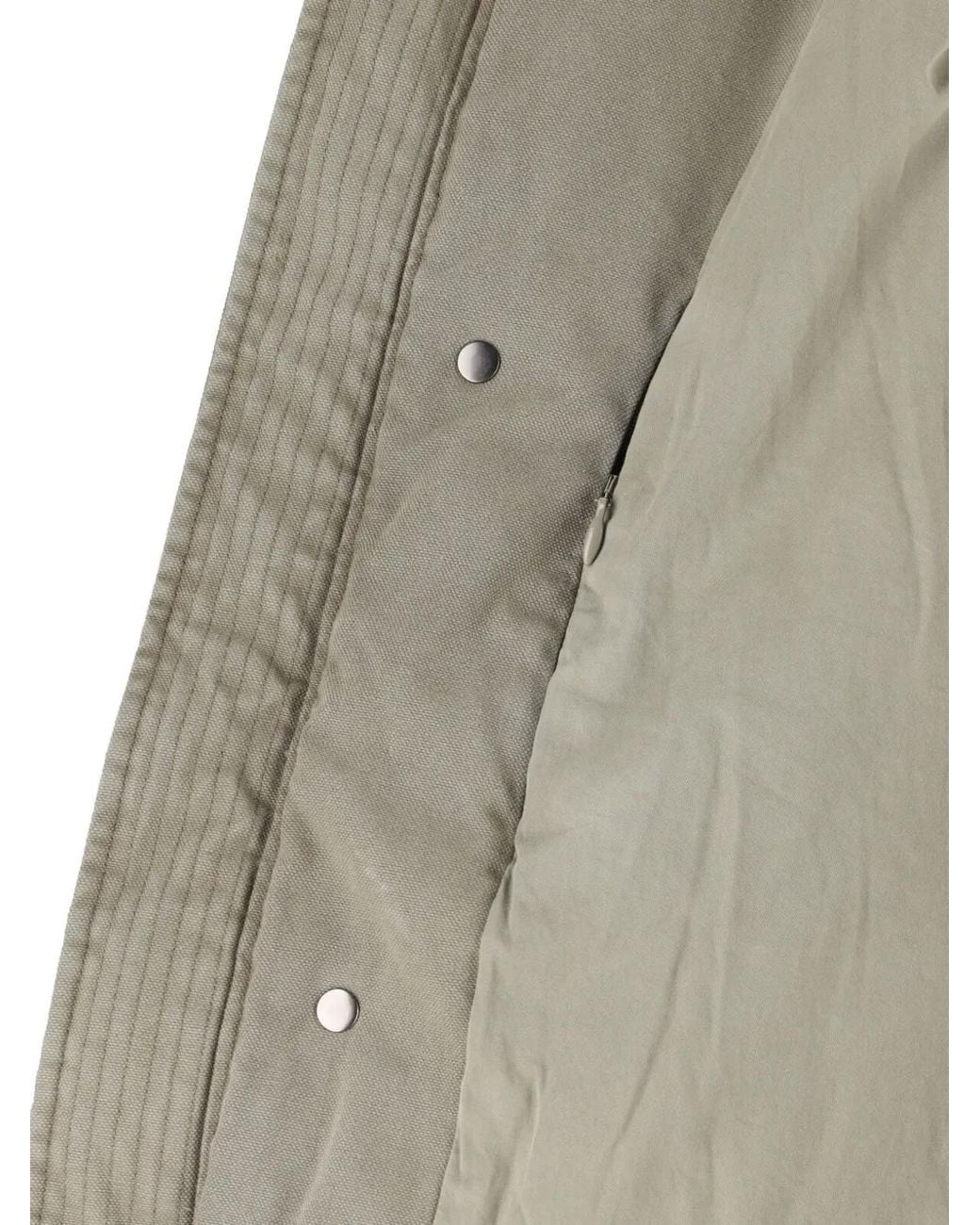 Entire studios Gray Shearling-Collar Corduroy-Panel Jacket for men