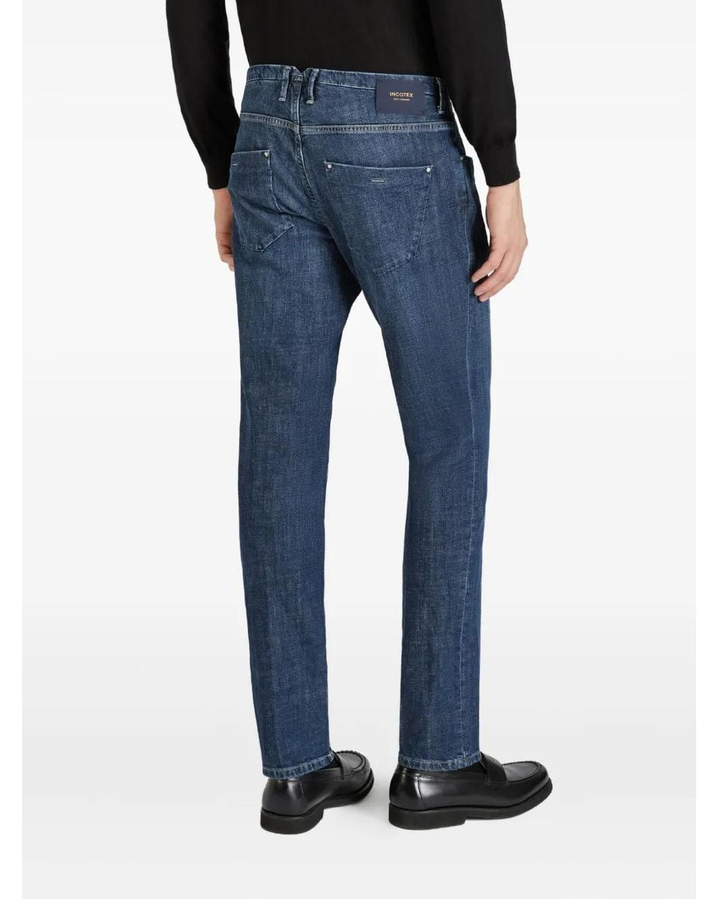 Slowear Blue Five-Pocket Cotton Tailored Trousers for men