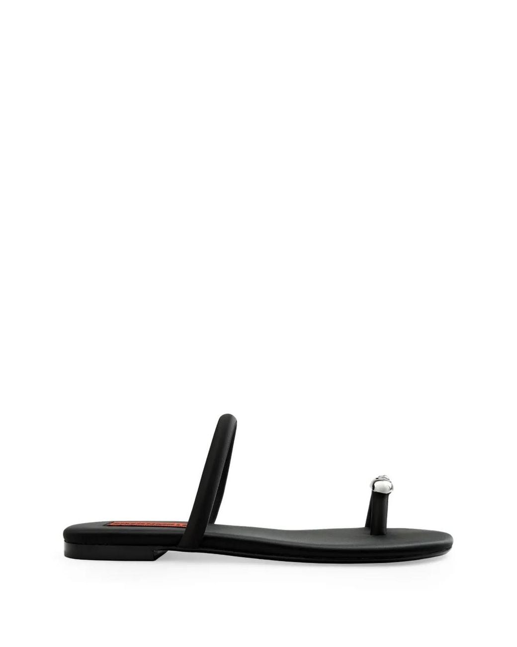 Simon Miller White Pipe Crystal-Embellished Flat Sandals