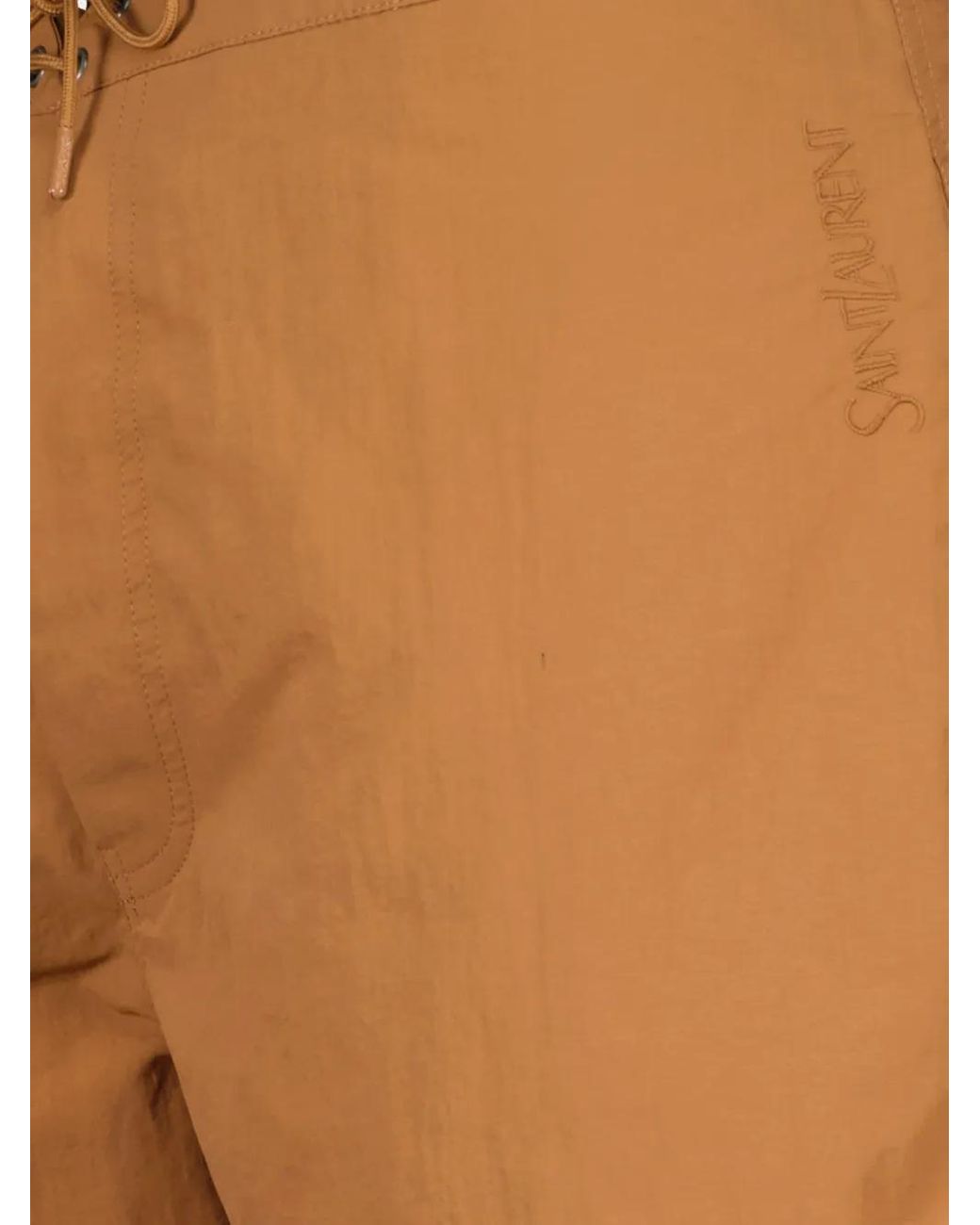 Saint Laurent Natural Drawstring Swim Shorts for men