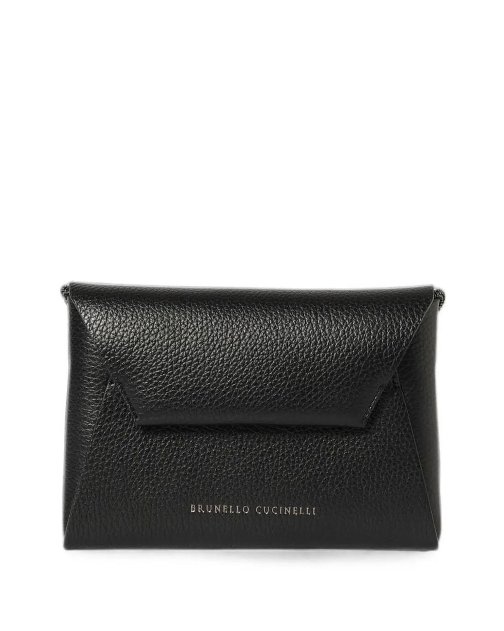 Brunello Cucinelli Black Leather Shoulder Bag
