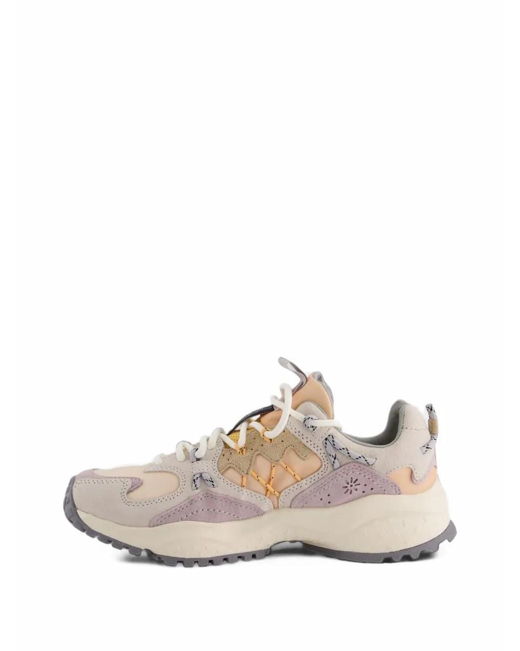 Flower Mountain Natural Yamabushi Panelled Sneakers