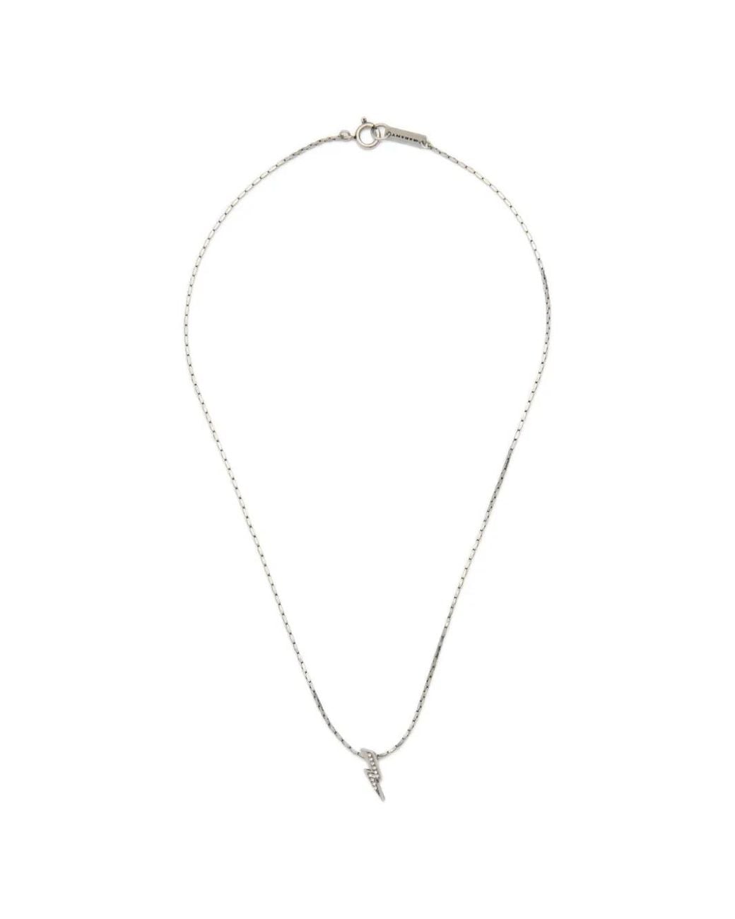 Isabel Marant White Collier Flash Orné De Cristaux for men