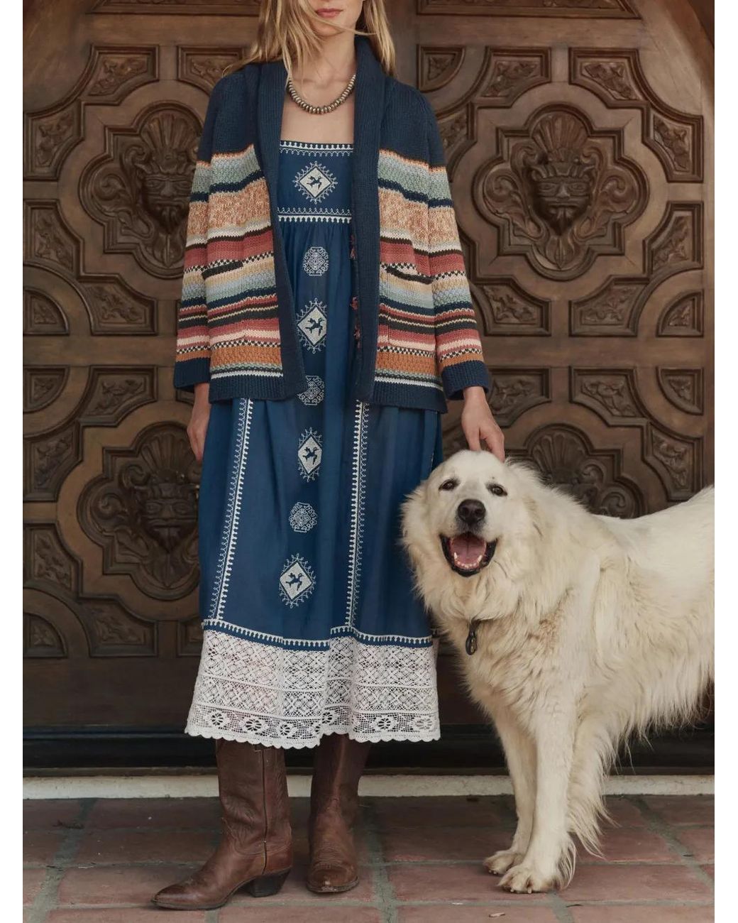 The Great Blue Mountain Lodge Striped Cardigan
