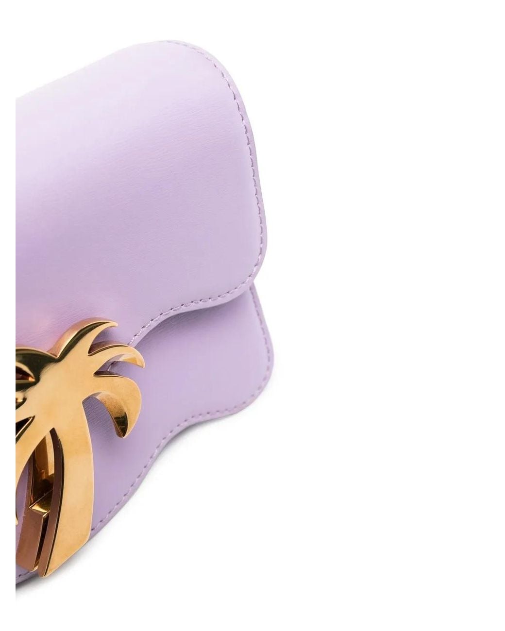 Palm Angels Purple Logo-Plaque Shoulder Bag