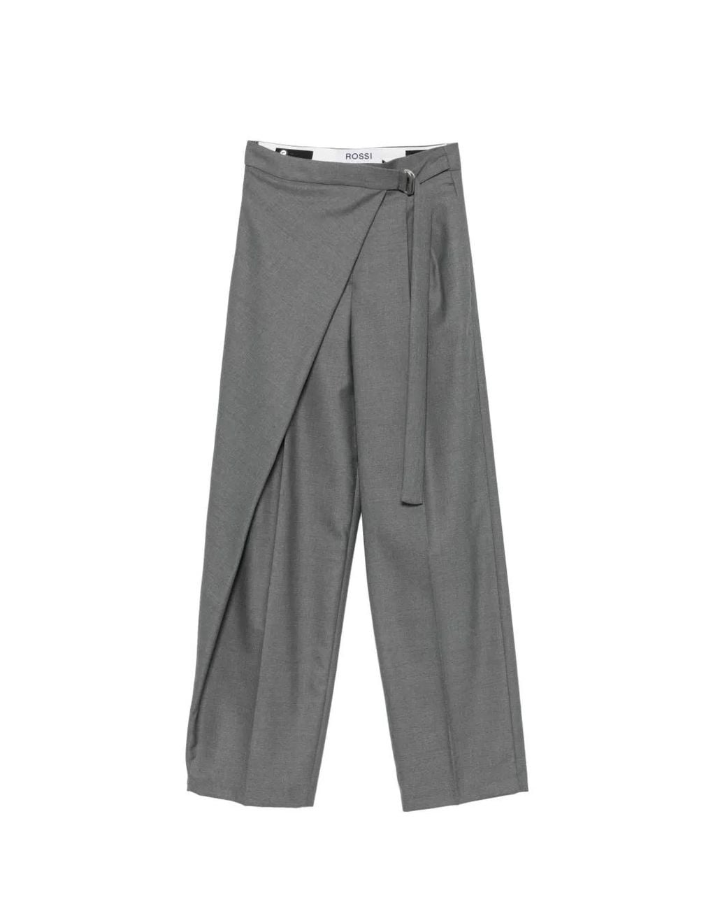 Rossi Gray Ilon Wrap-Style Trousers