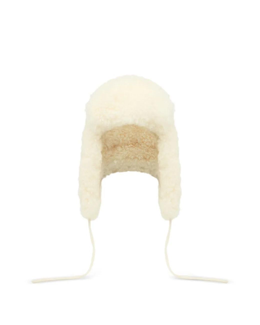 Yves Salomon White Lambskin Hat