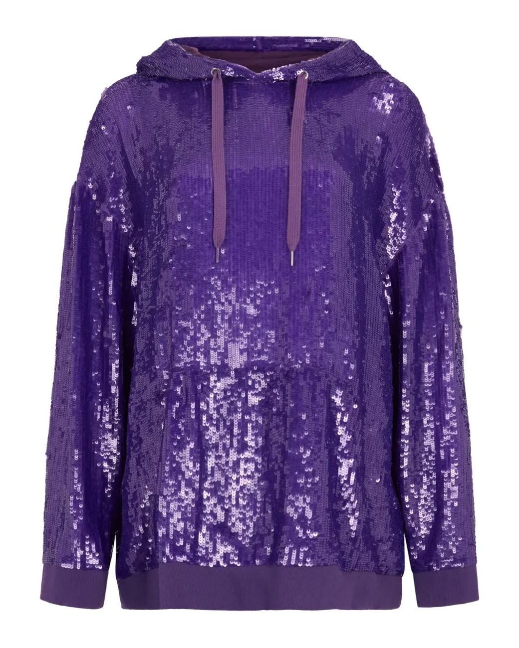 Valentino Garavani Purple Sequin Hoodie for men