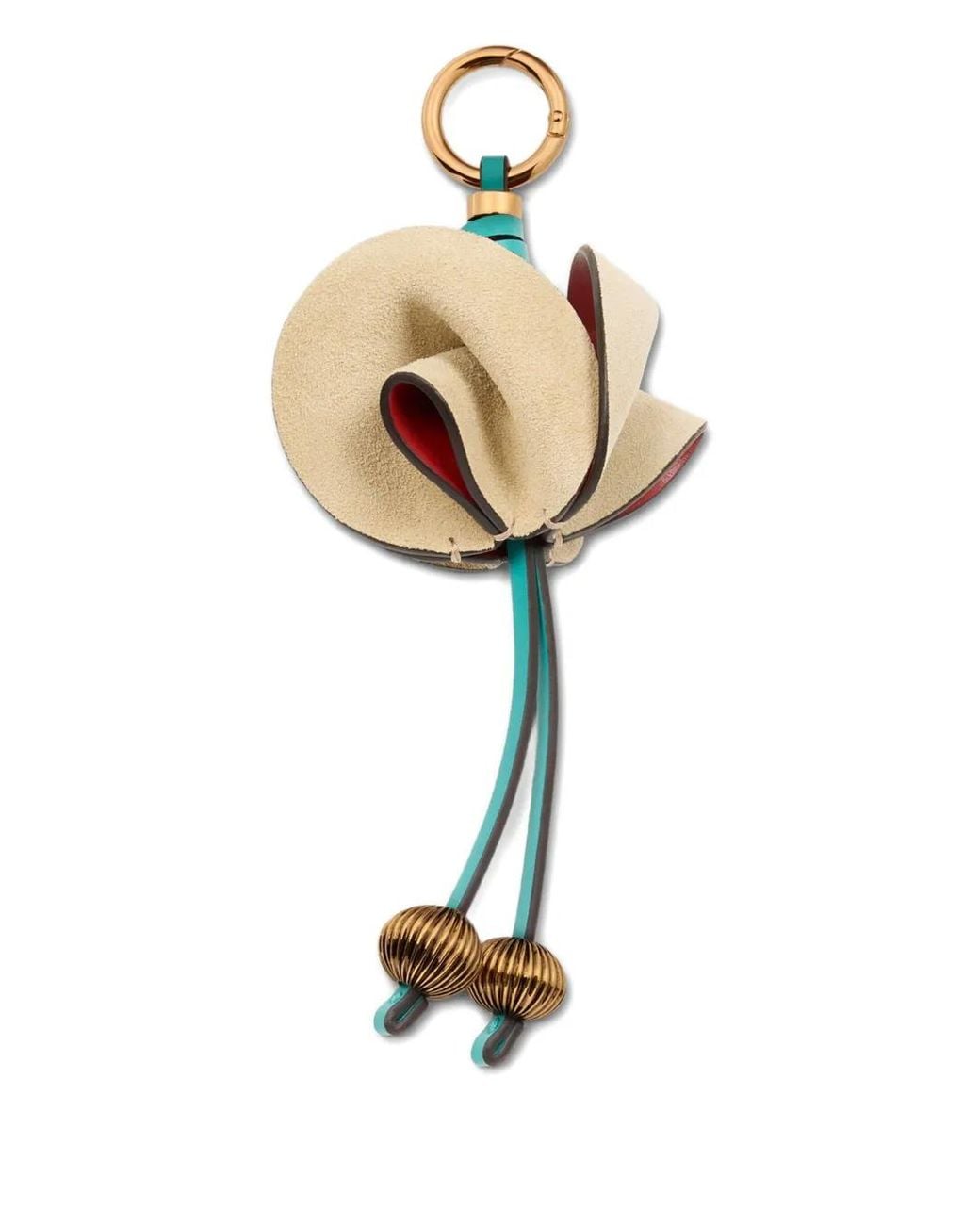 Etro Red Suede Flower Charm