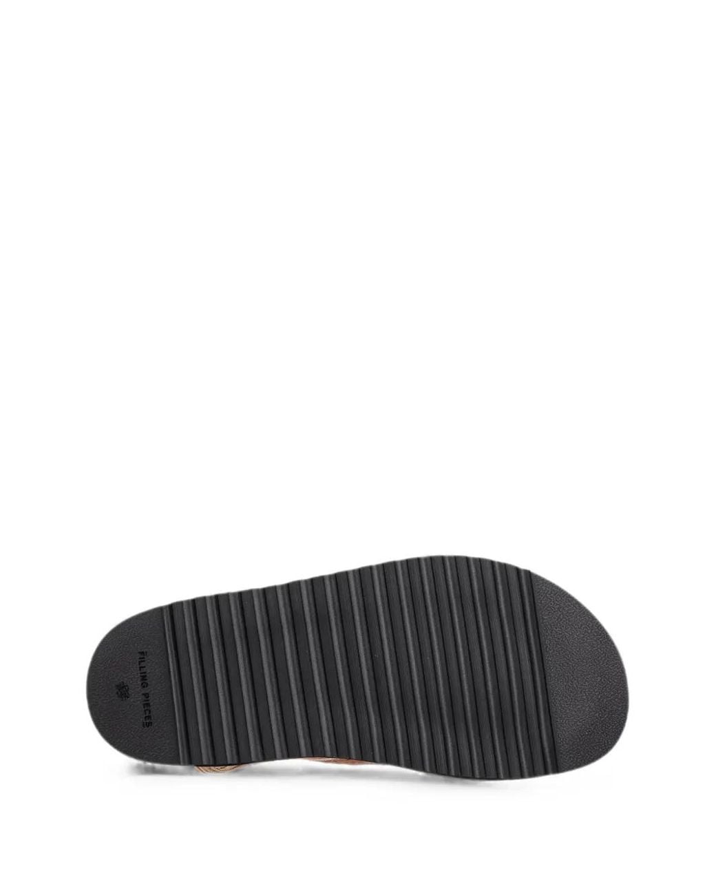 Filling Pieces White Panier Woven-Design Slip-On Mules for men