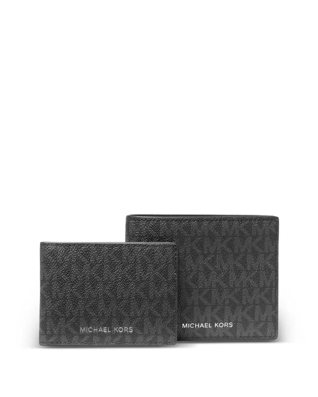 Michael Kors Gray Harrison Logo Billfold Wallet With Passcase for men