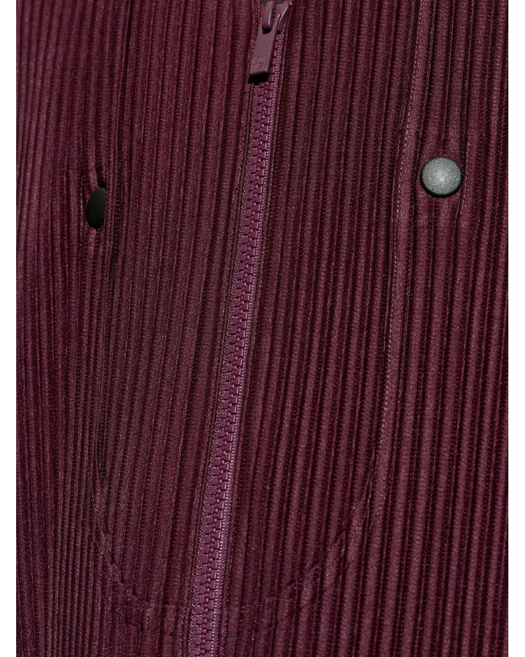 Homme Plissé Issey Miyake Purple Quarry Pleated Zip-Up Gilet for men