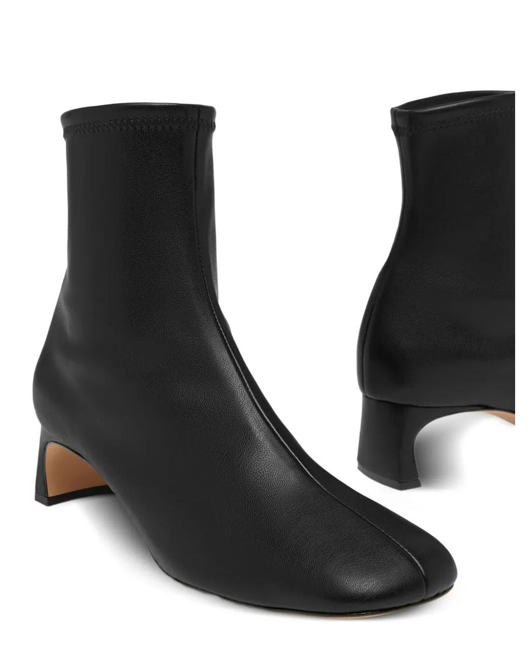 Odissi Black Francoise Nappa Leather Ankle Boots