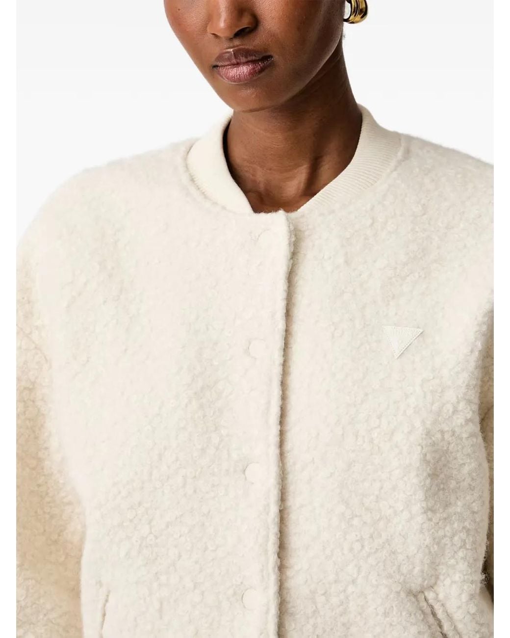 Guess Natural Faux Sherpa Jacket
