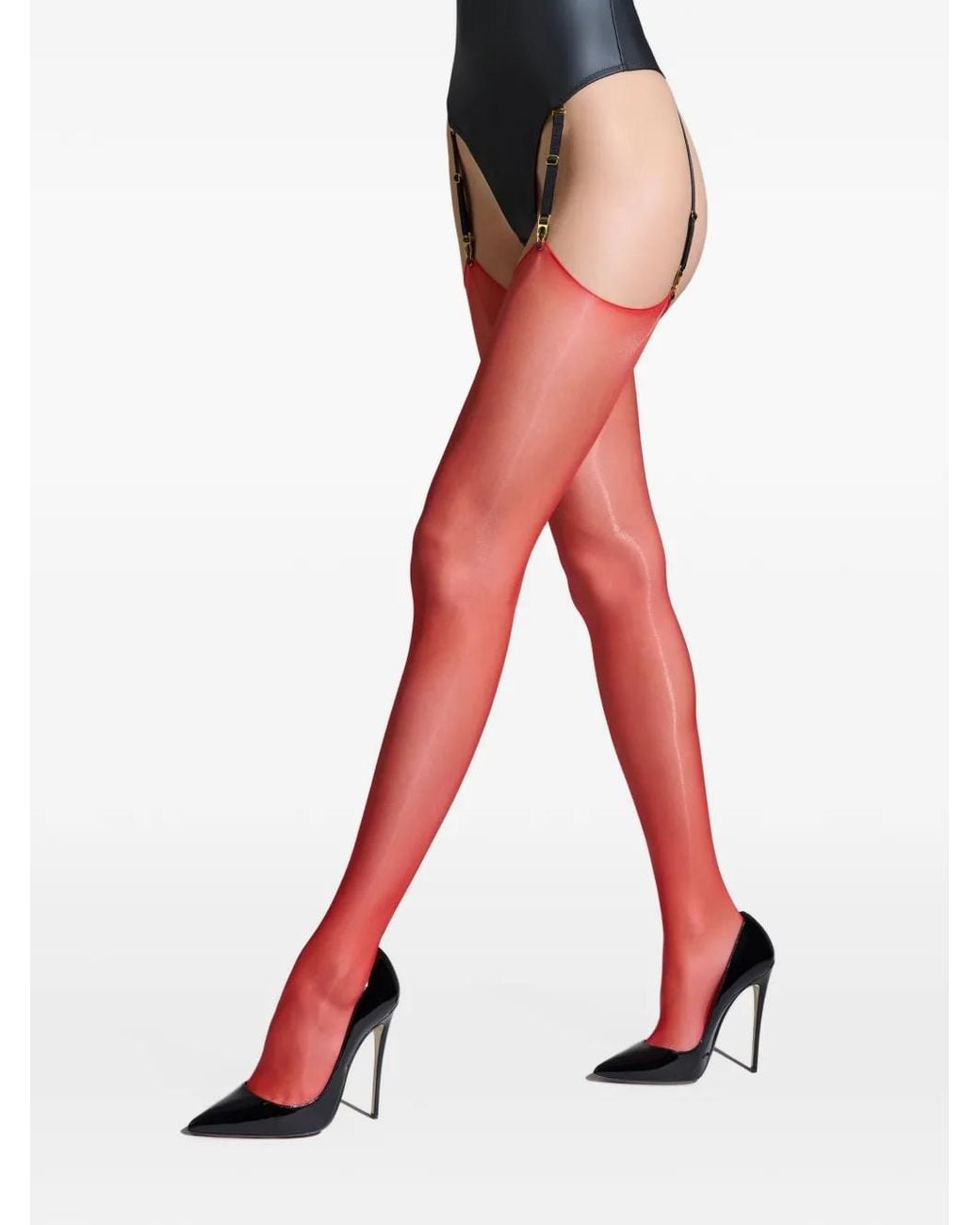 Scandale Red Glossy Stockings