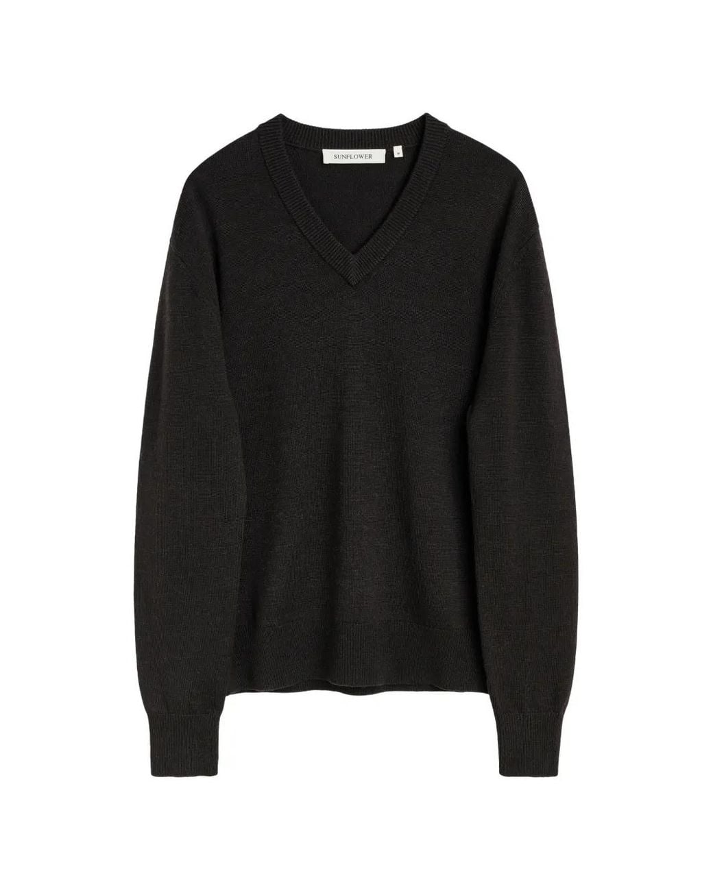 sunflower Black V-Neck Knitted Sweater for men