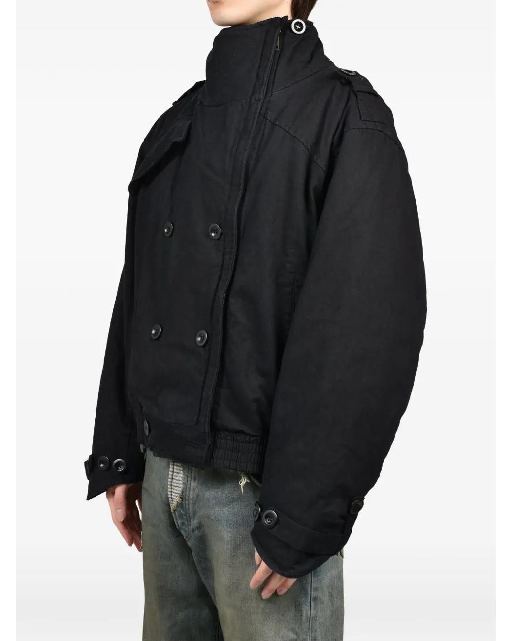 NO/FAITH STUDIOS Black Balloon-Silhouette Jacket for men