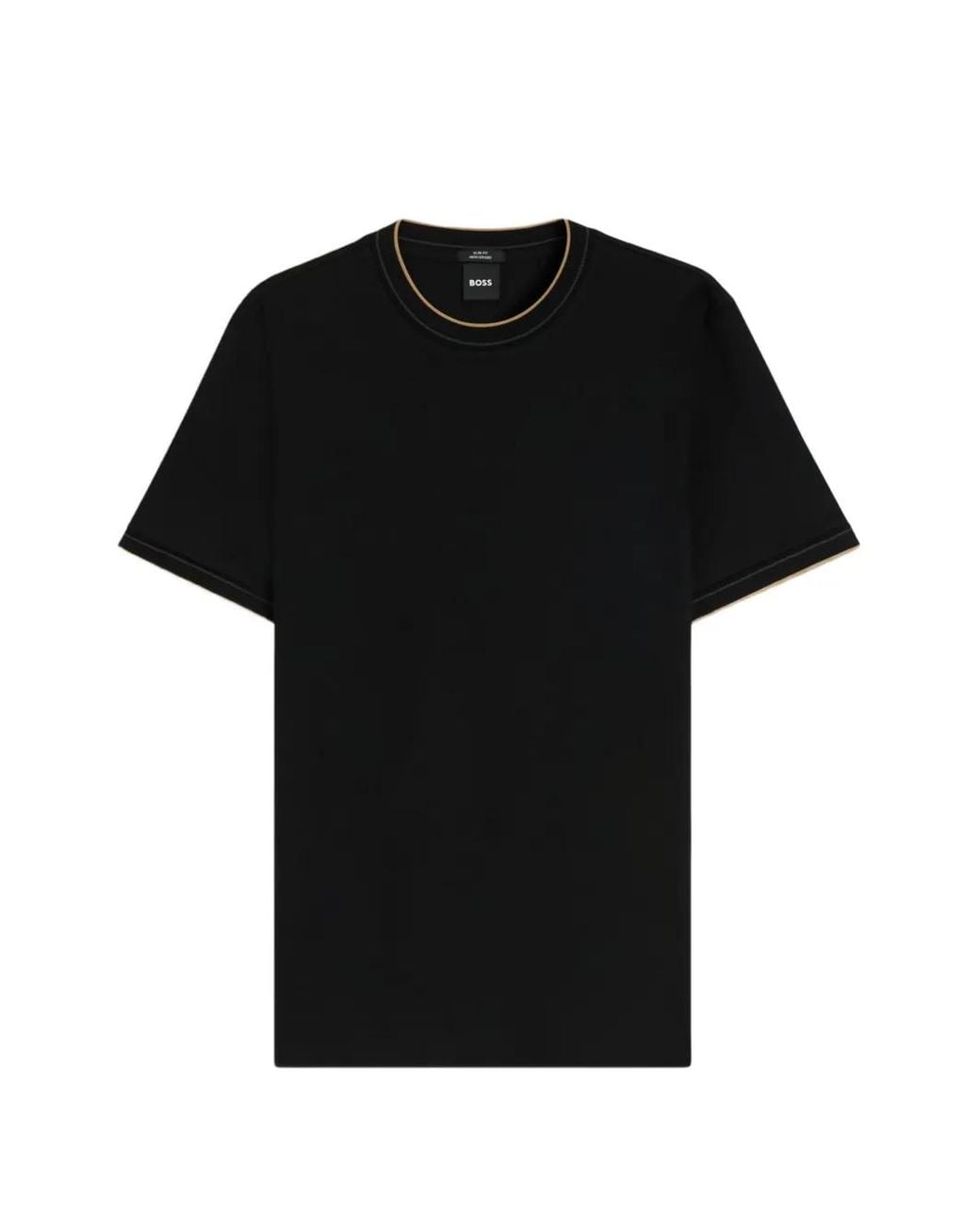 Boss Black T-Shirt Ajusté À Bords Contrastants for men