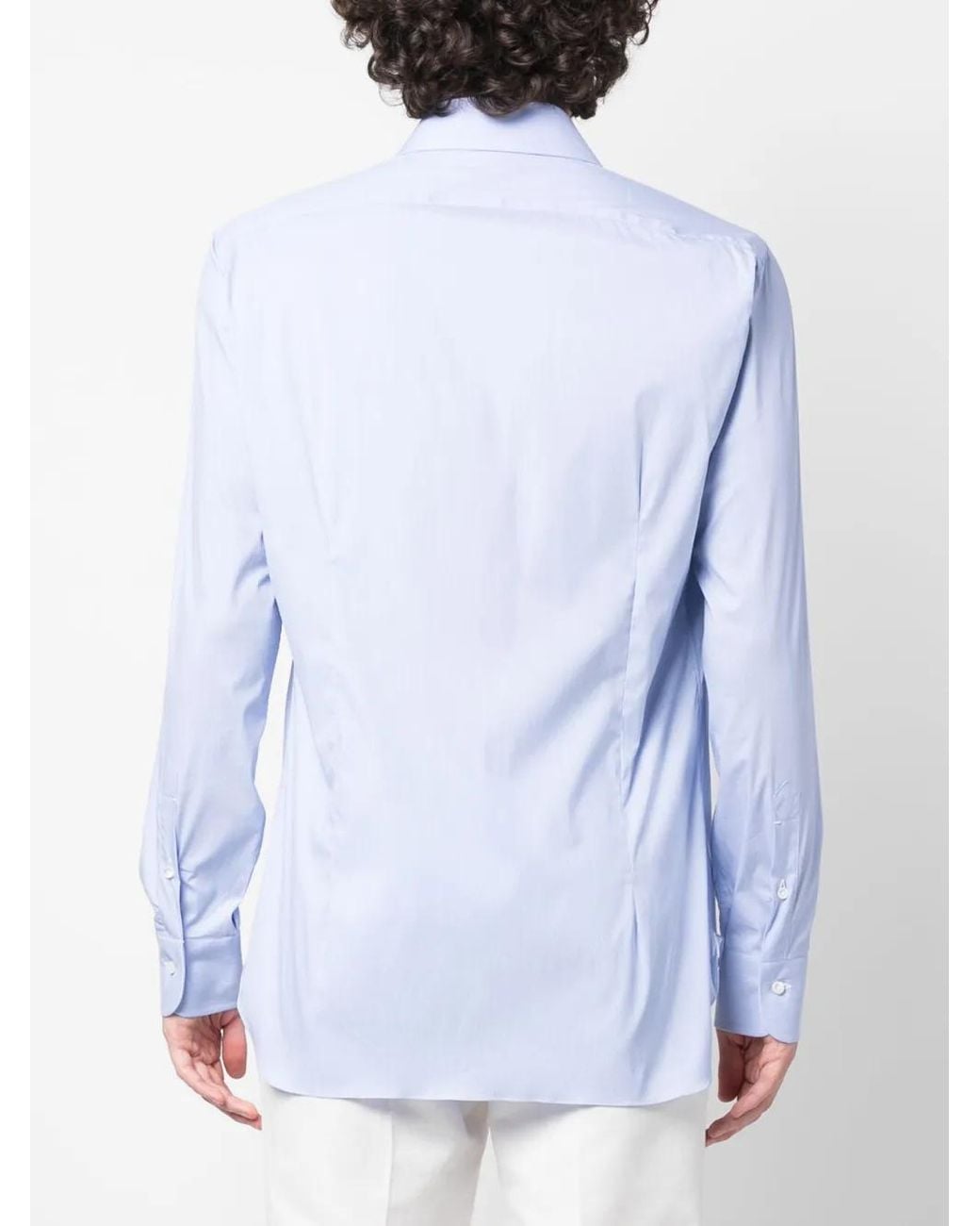 Barba Napoli Button-Up Overhemd in het Blue voor heren