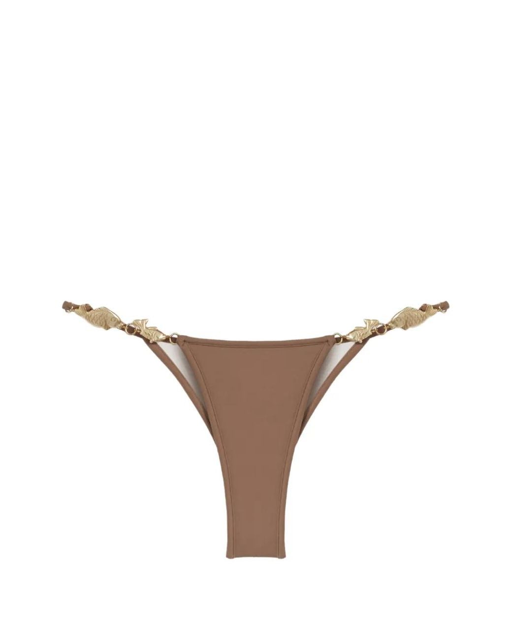 Reina Olga White Fish-Charm Bikini Bottom
