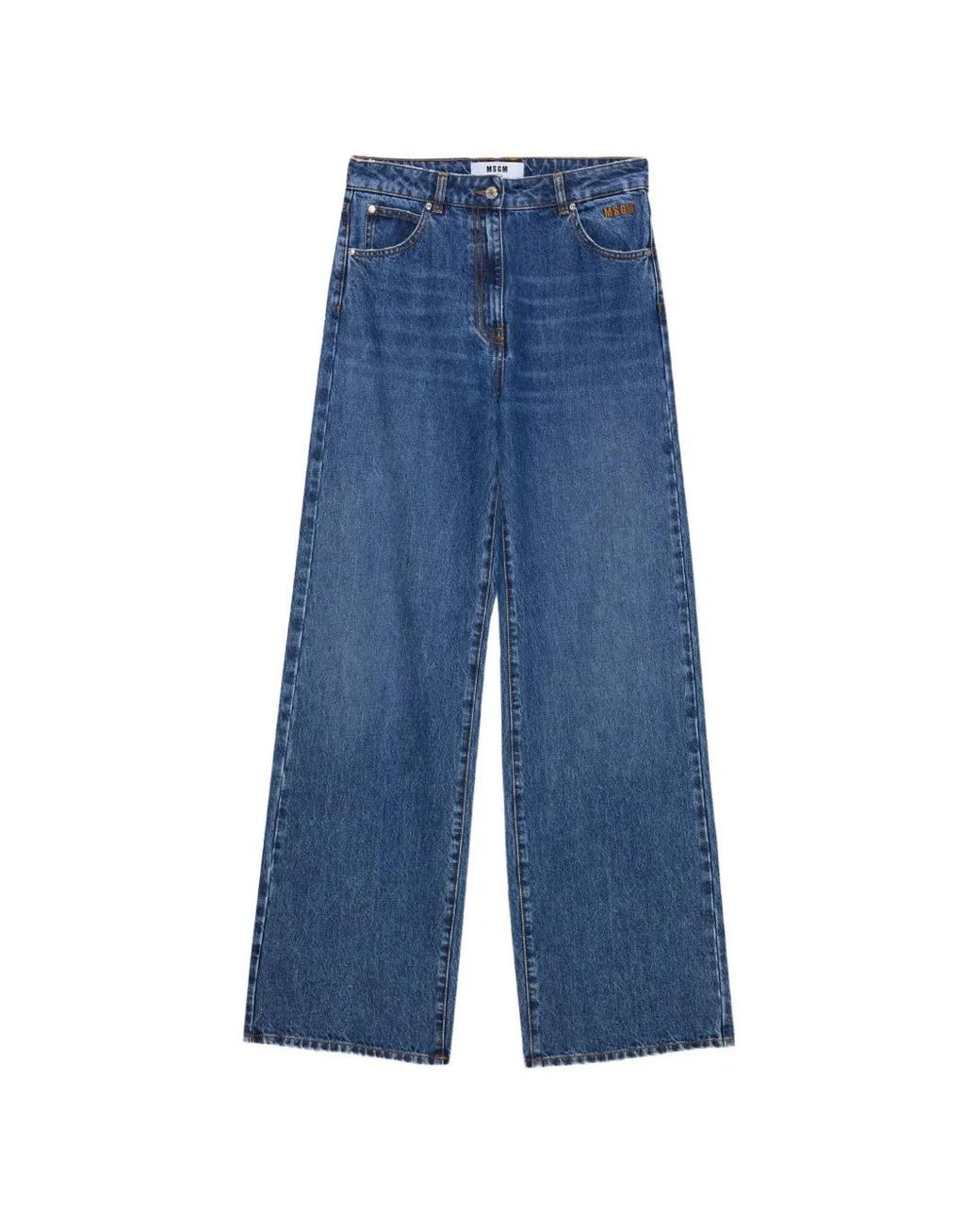 Vaqueros Anchos Con Botones MSGM de color Blue