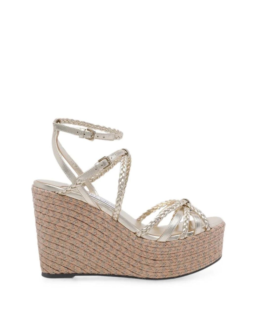 Jimmy Choo Natural Sandales Nyra À Bride Tressée