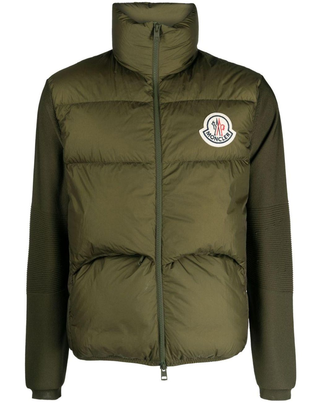 Moncler Logo-patch Puffer Jacket in Green for Men