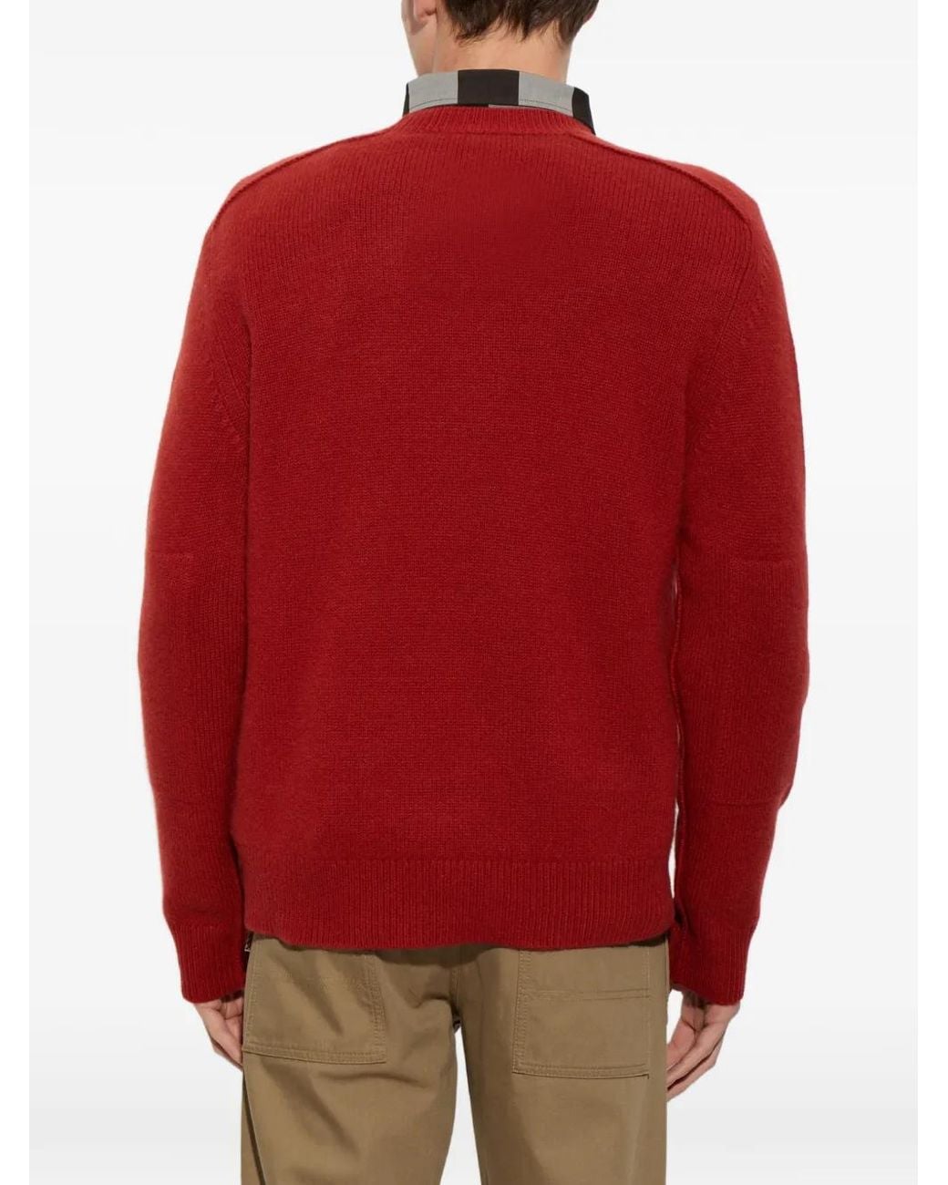 Burberry Red Cashmere Sweater for men