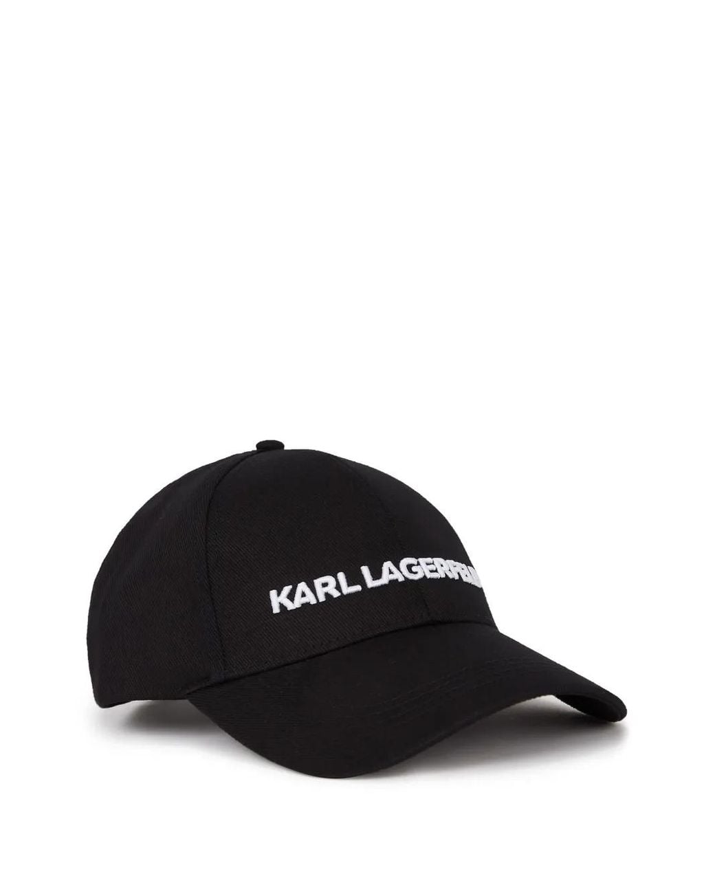 Karl Lagerfeld Black Cap With Embroidered Logo