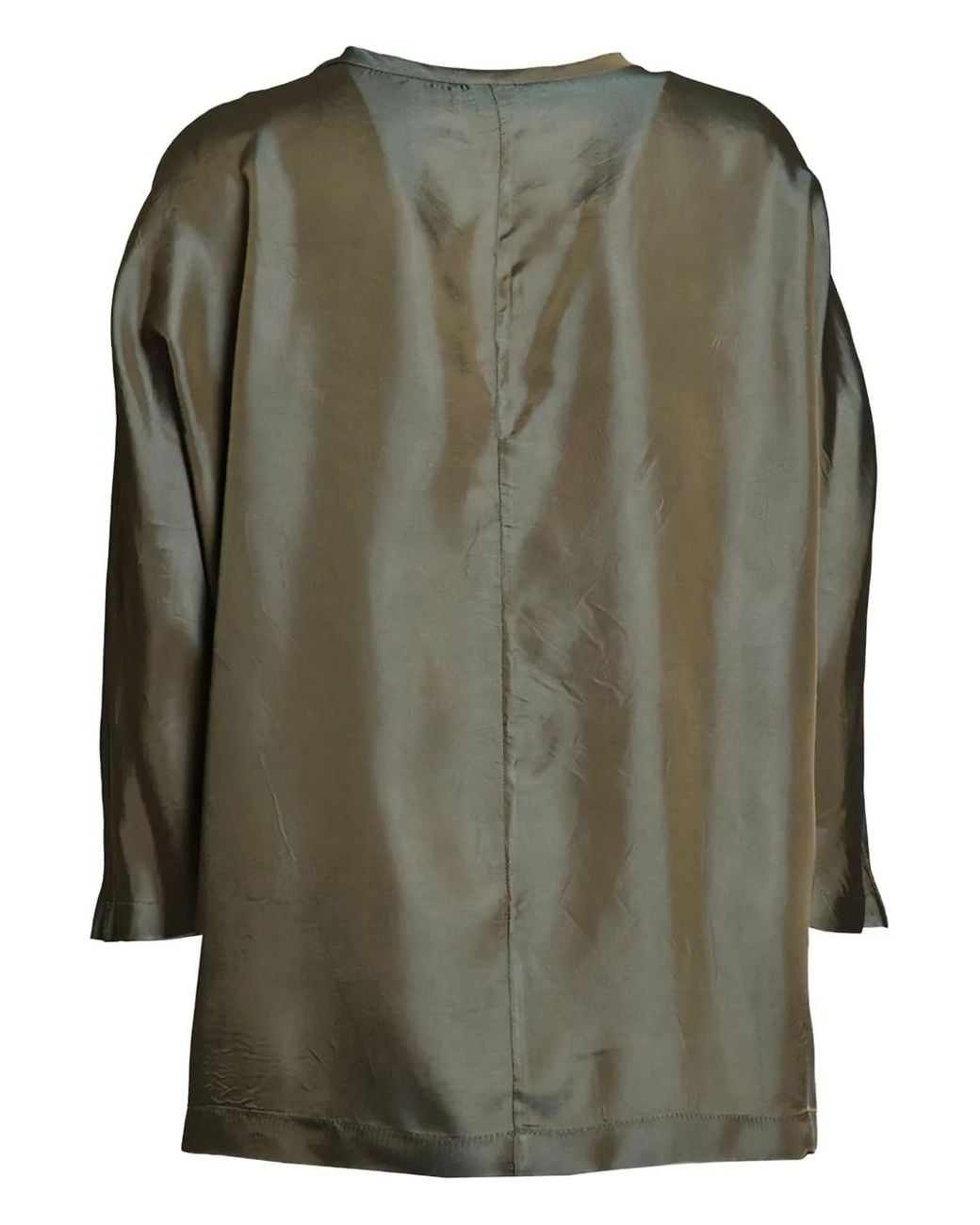 Aspesi Green Satin-Finish Blouse