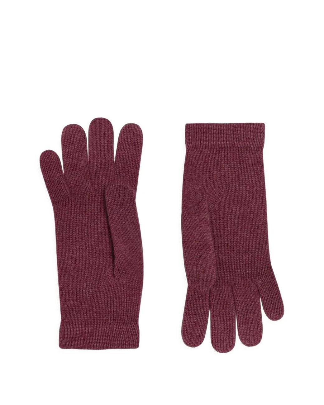 Bompard Purple Origines Cashmere Knitted Gloves