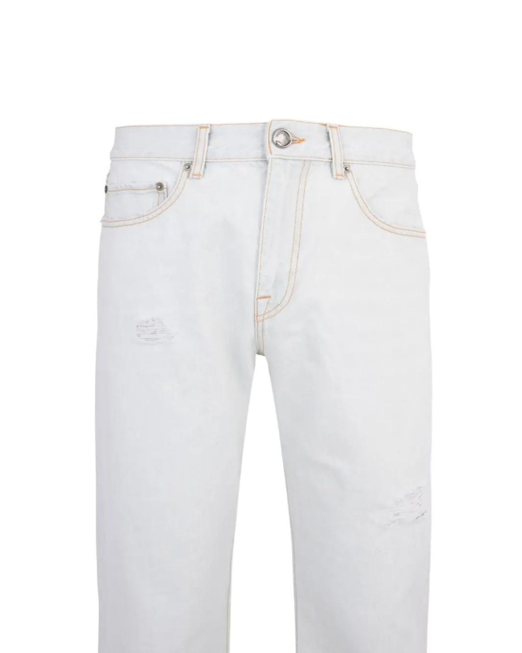 Roberto Cavalli White Distressed Jeans for men