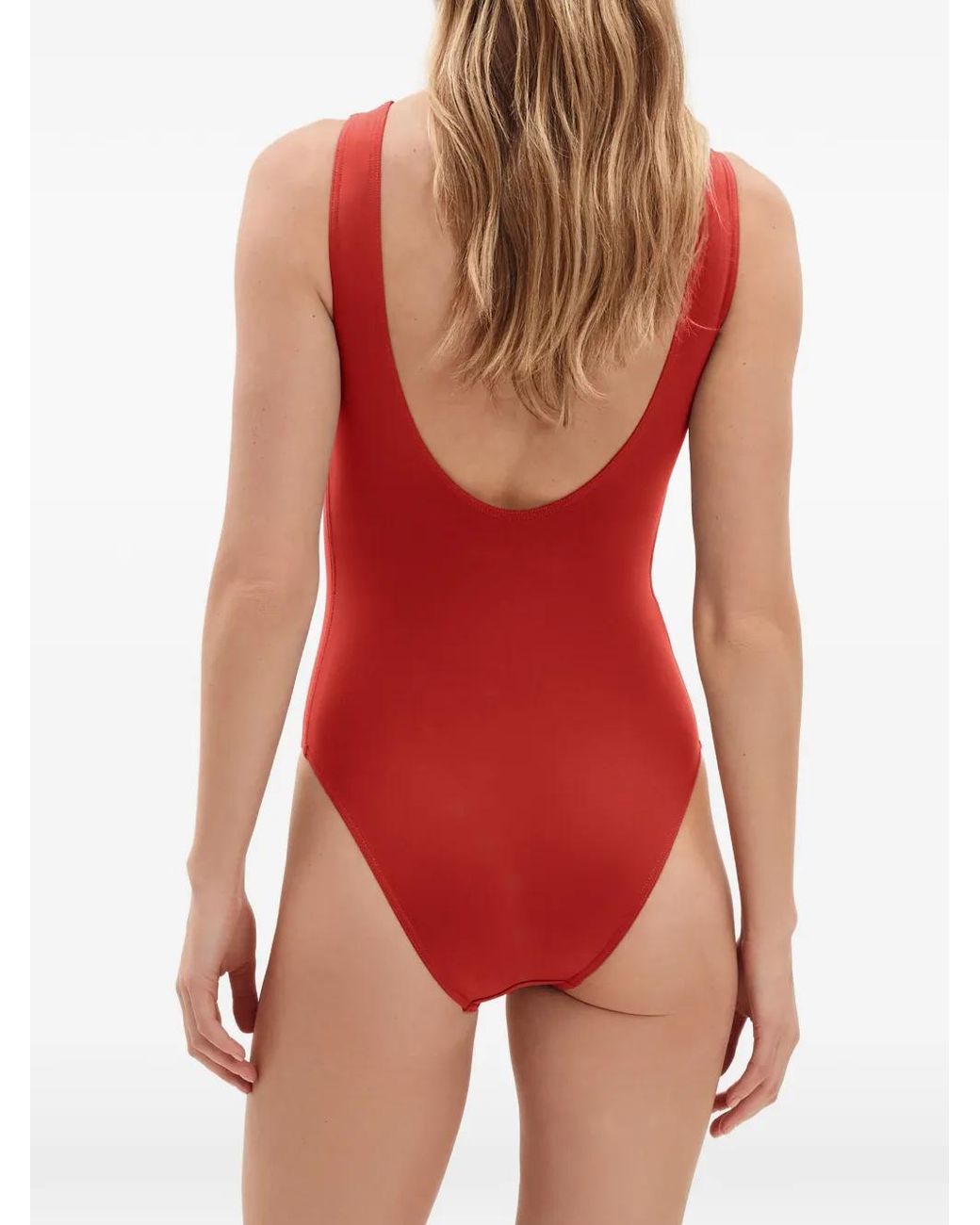 Eres Red Icône Button-Down Swimsuit