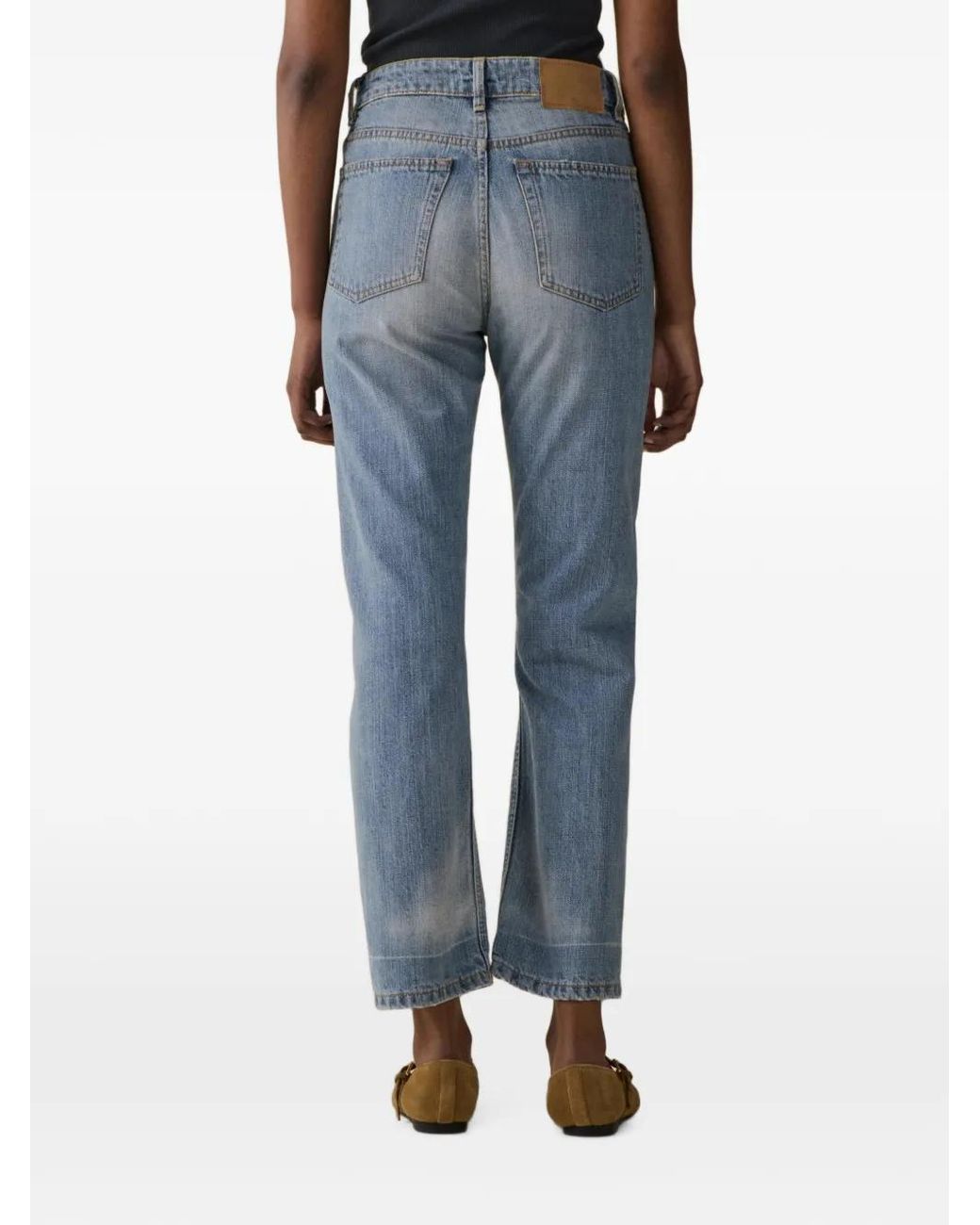 Jeanerica Blue Jean Sisli À Coupe Crop