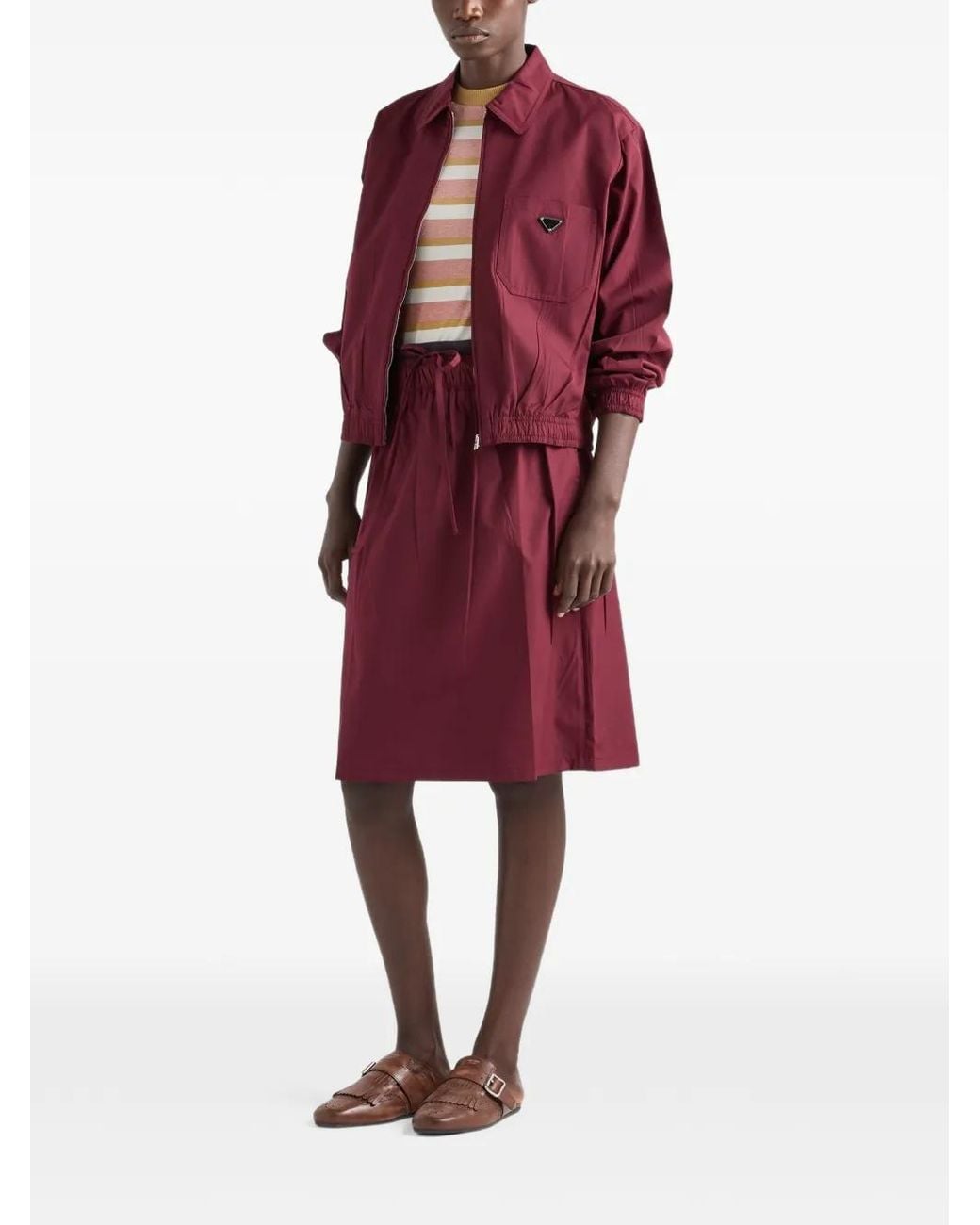 Prada Red Poplin Jacket