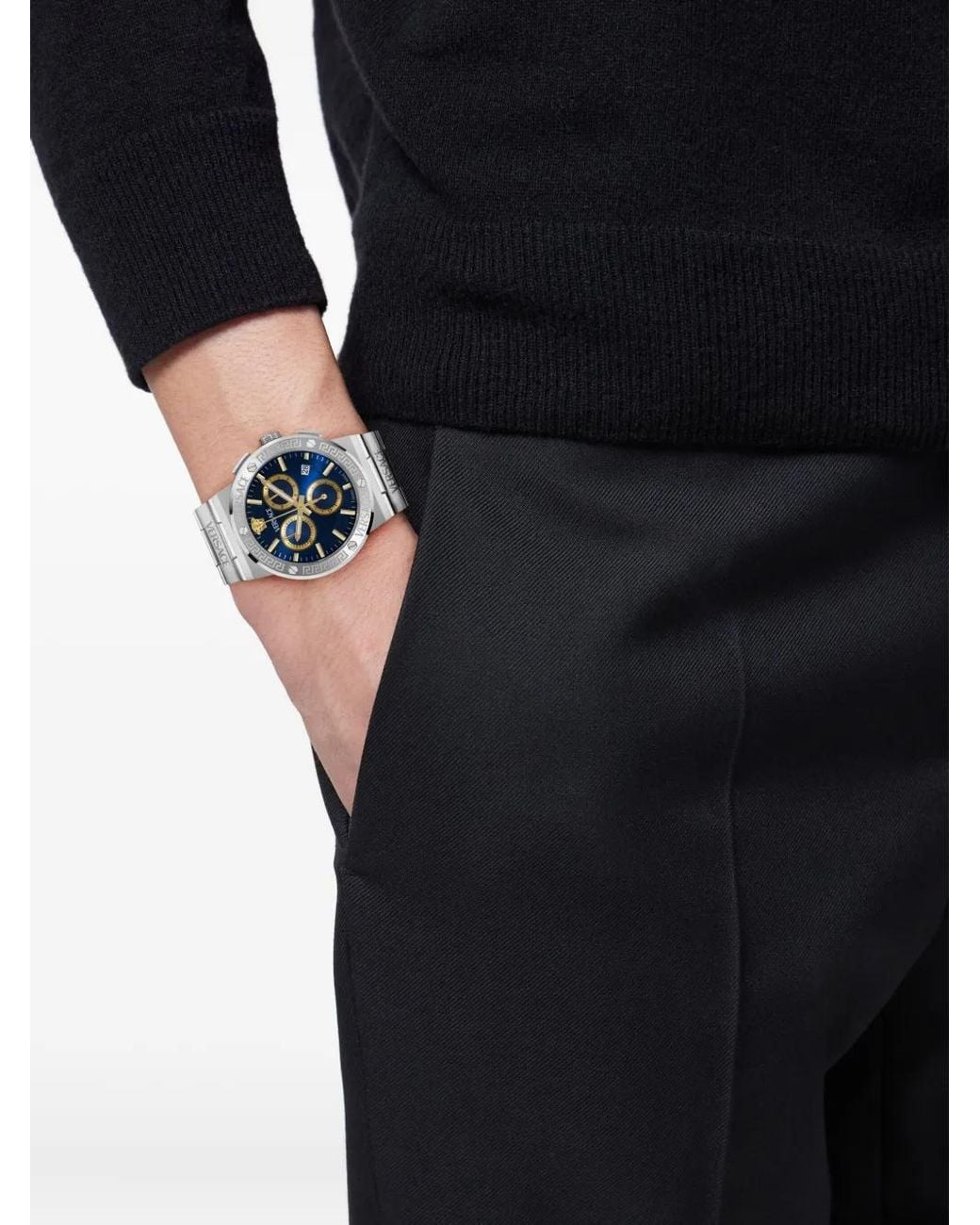 Versace Blue Greca 40Mm for men