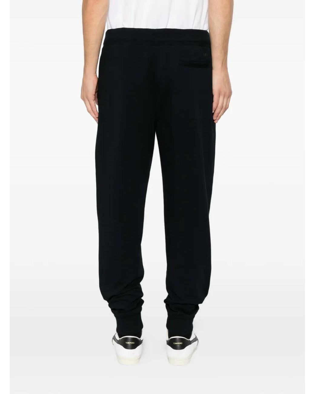 Zegna Black Elasticated-Waistband Track Pants for men