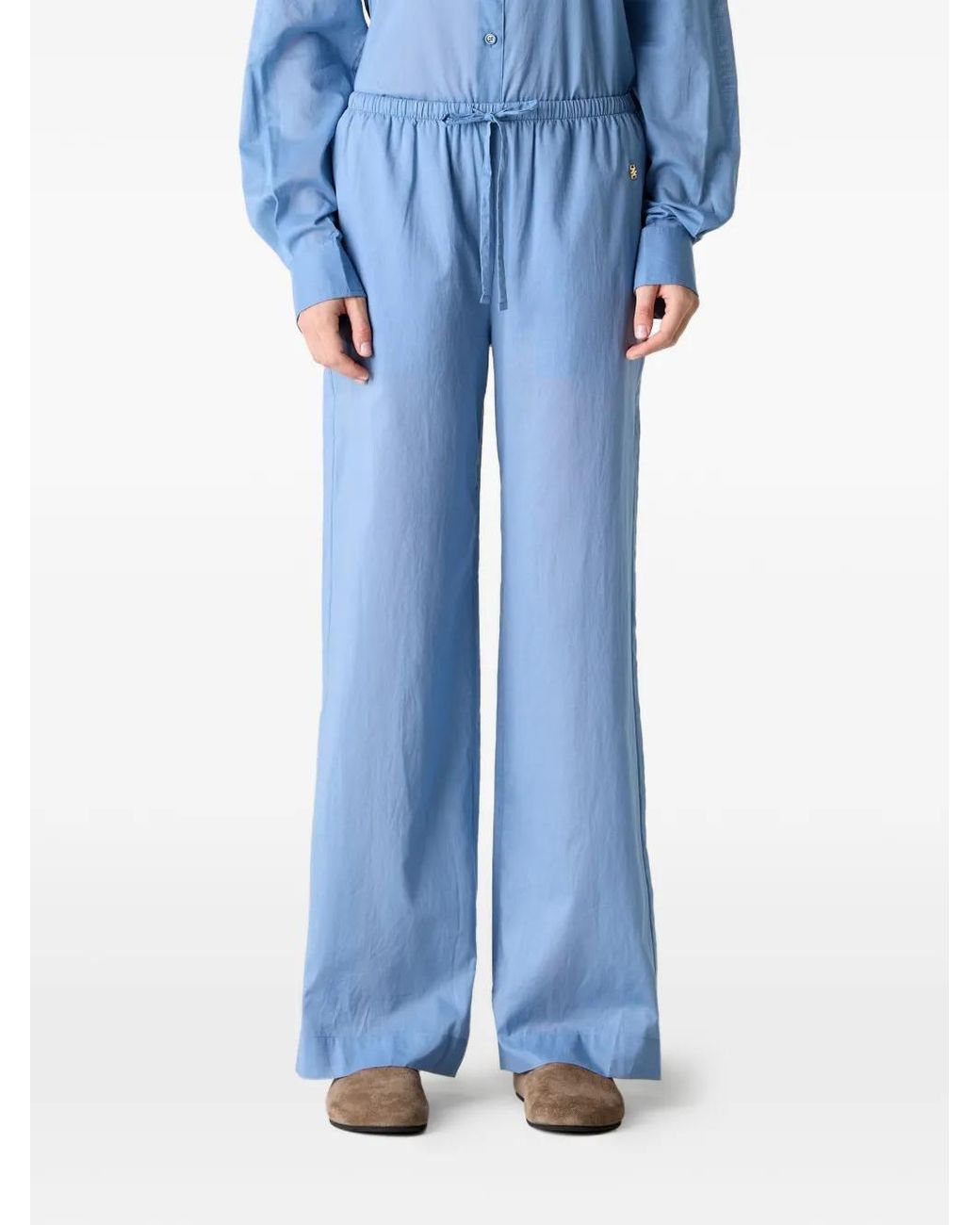 ÉTERNE Blue Brody Drawstring Track Pants