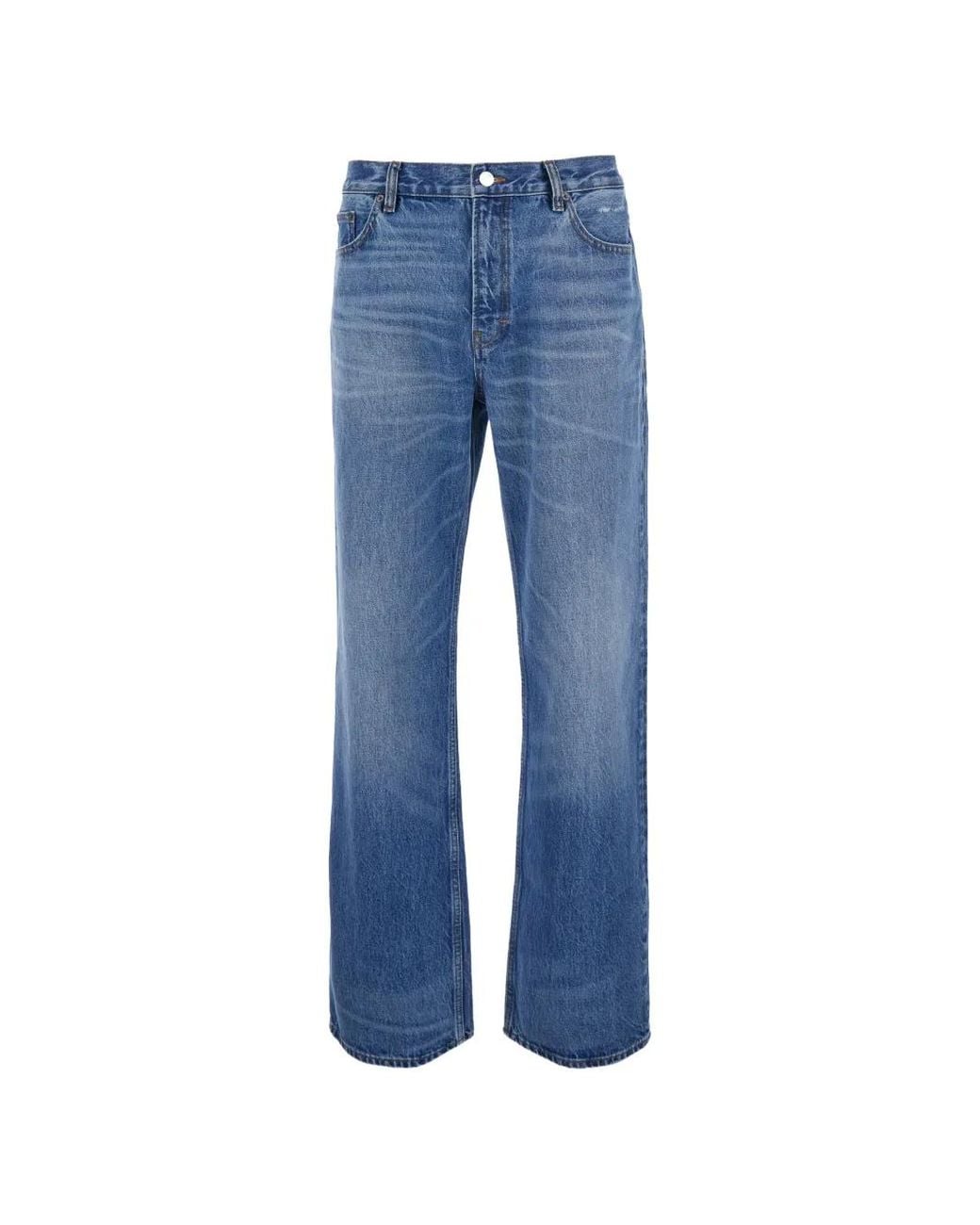 FRAME Blue Faded Relaxed Jeans for men