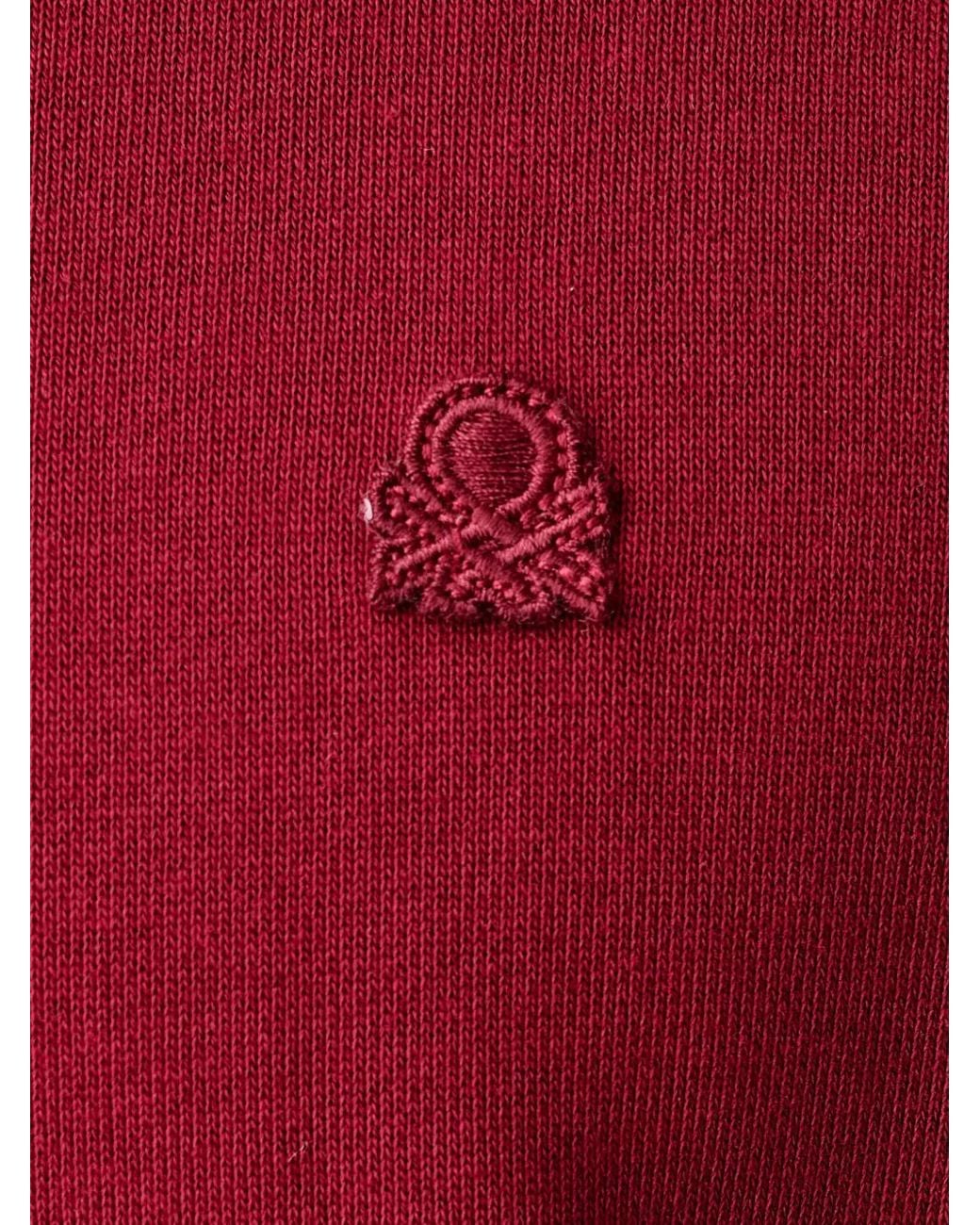 Benetton Embroidered-Logo Crew-Neck Sweater for men