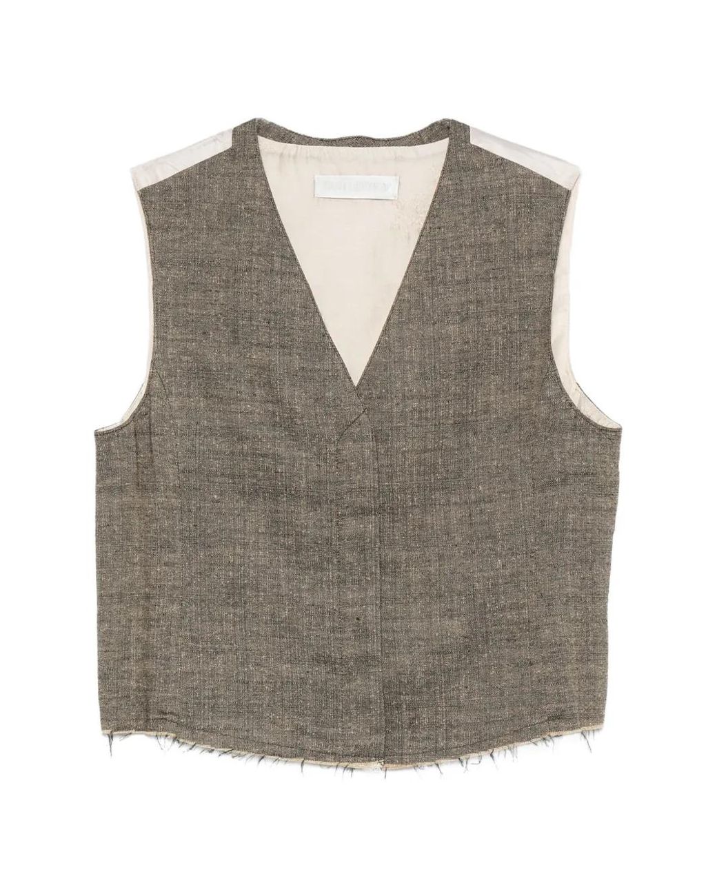 Our Legacy Gray Raw-Hem V-Neck Waistcoat