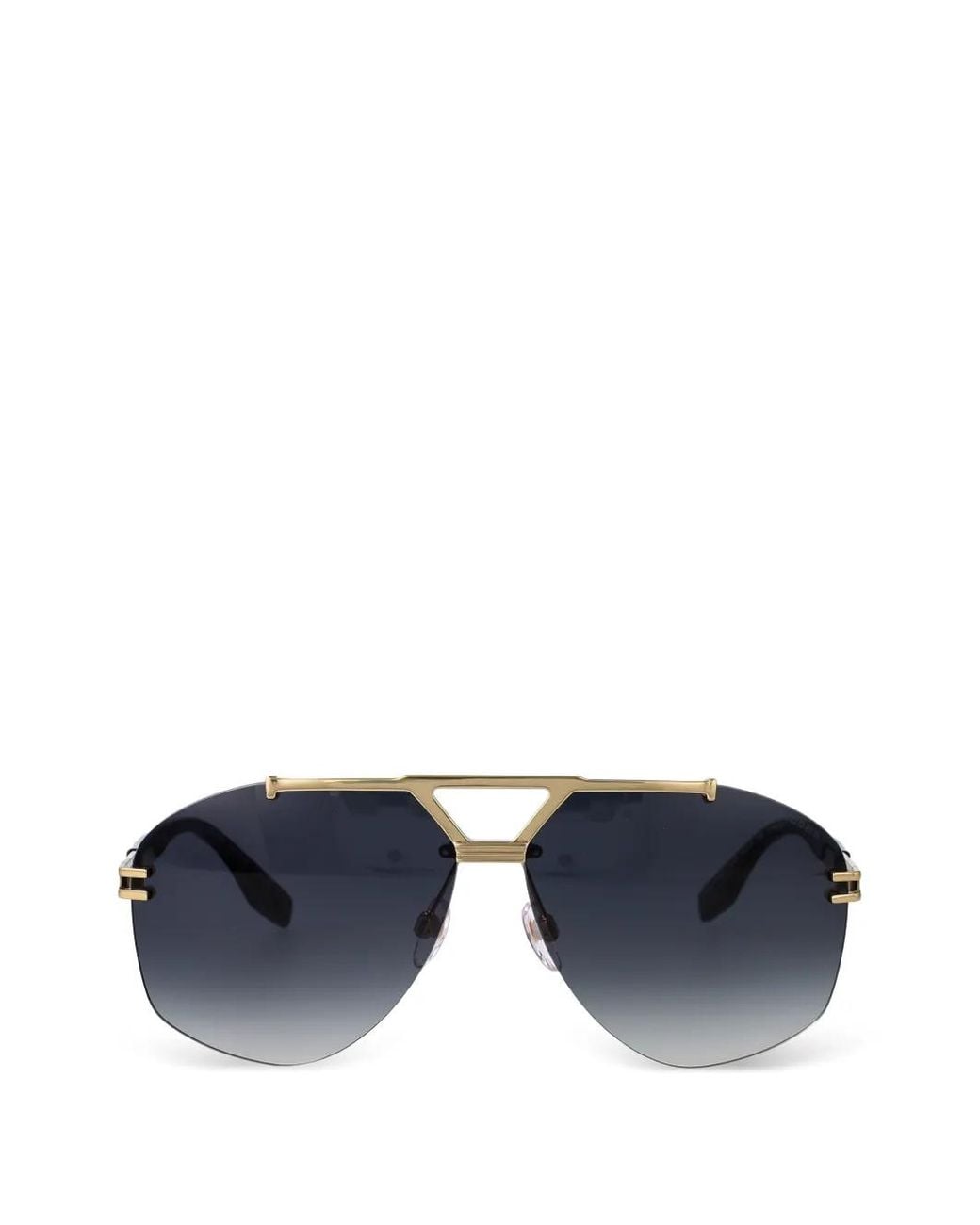 Marc Jacobs Blue Titanium Pilot-Frame Sunglasses for men