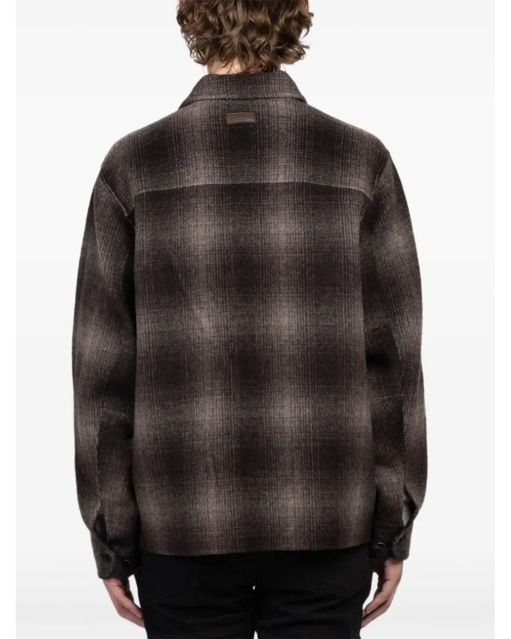Rag & Bone Black Plaid Pocket Jacket for men