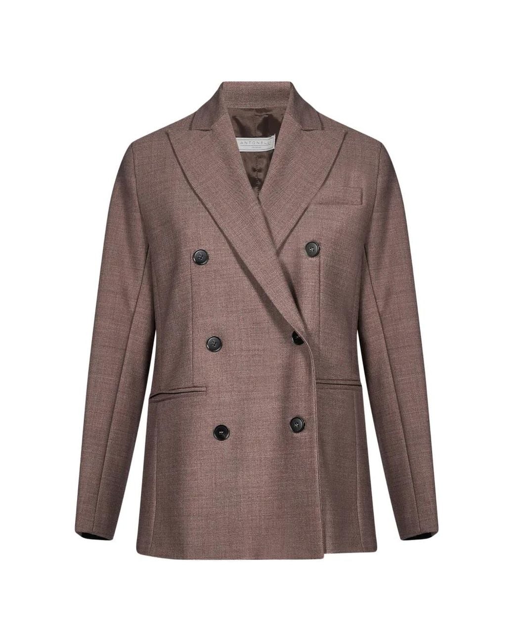 Antonelli Brown Double-Breasted Blazer