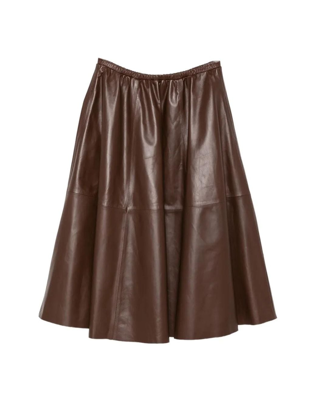 Gonna Lunga Con Inserti di Alberta Ferretti in Brown