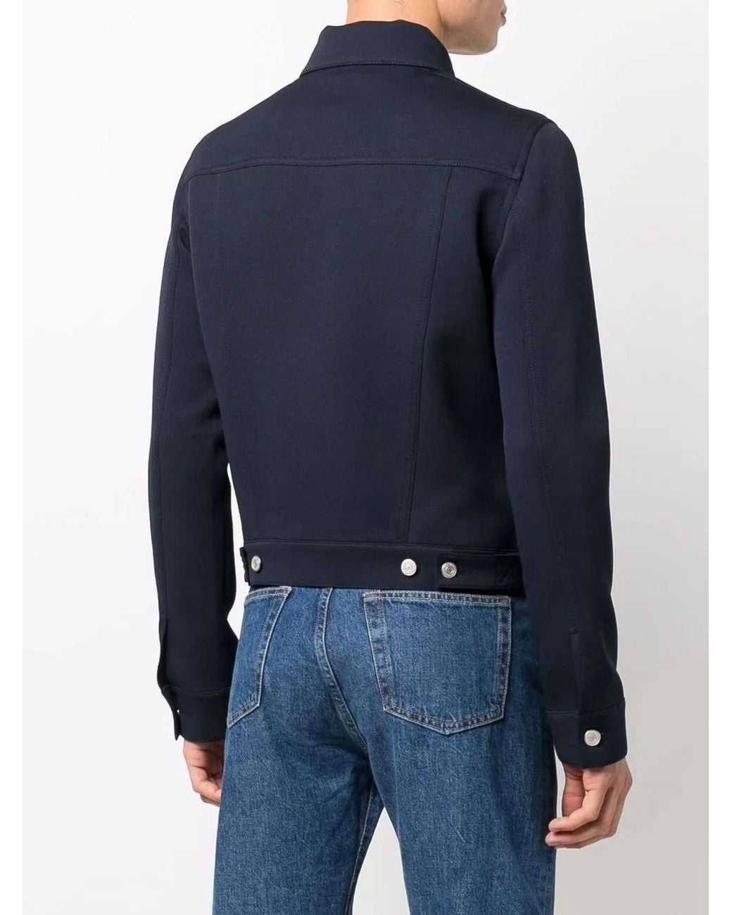 Courreges Blue Twill Trucker Jacket for men